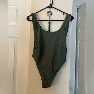 Aerie Green One Piece Swim Suit Size M
